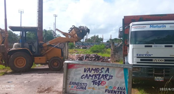 Alcaldía de Maturín retira 30 toneladas de basura del estadio de Santa Inés