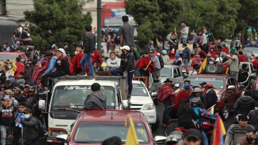 Campesinos ingresaron a Quito ante el paro nacional convocado por la Conaie