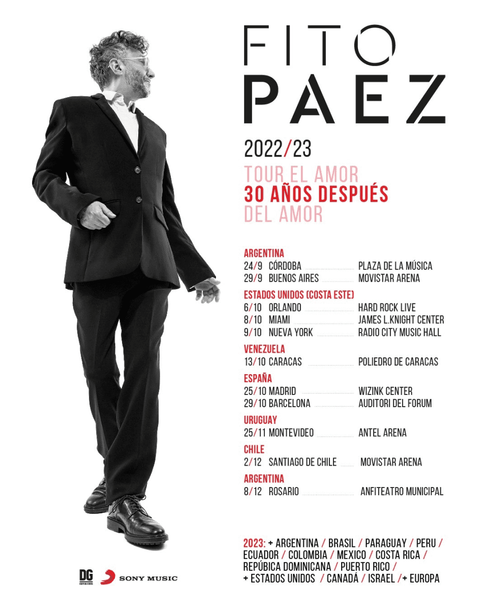 El cantante argentino Fito Páez confirmó concierto en Caracas