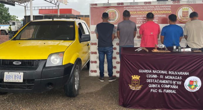 GNB capturó en Maturín a cinco integrantes de la banda delictiva «Los Guayaneses»