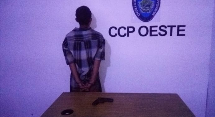 Polimonagas detuvo en Punta de Mata a dos sujetos por porte ilícito de armas