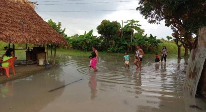 Anegadas comunidades indígenas en Bolívar