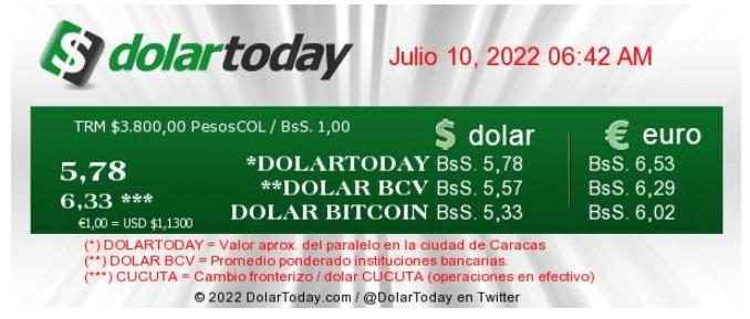 dolartoday en venezuela precio del dolar domingo 10 de julio de 2022 laverdaddemonagas.com dolartoday en venezuela11