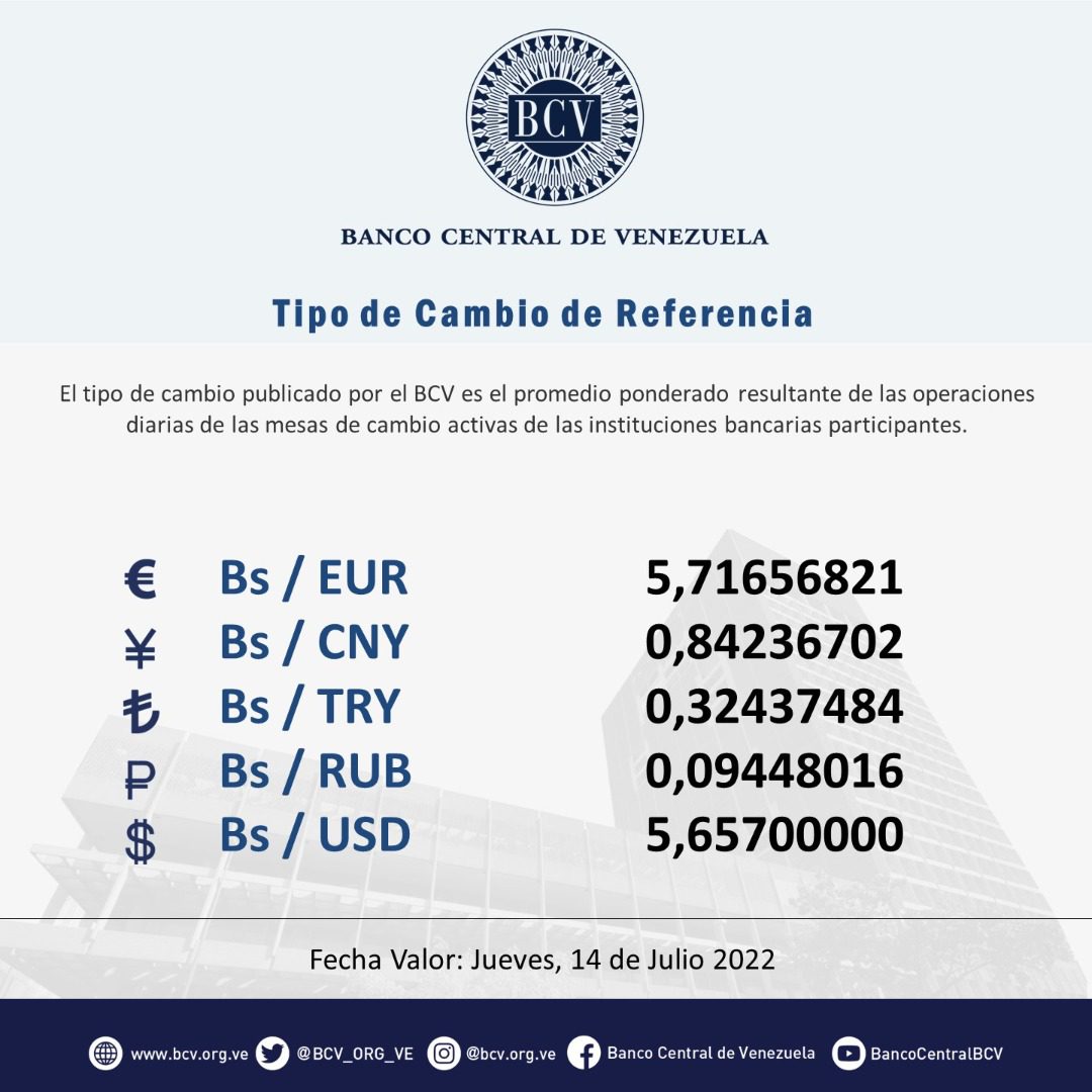 dolartoday en venezuela precio del dolar este jueves 14 de julio de 2022 laverdaddemonagas.com bcv67