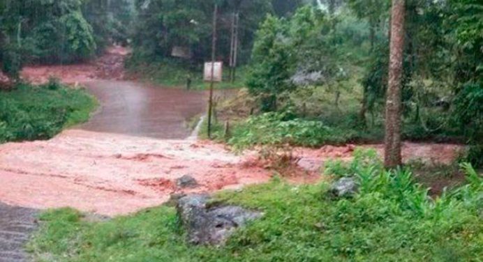 Intensas lluvias ocasionan el desbordamiento de la quebrada La Victoria en Táchira