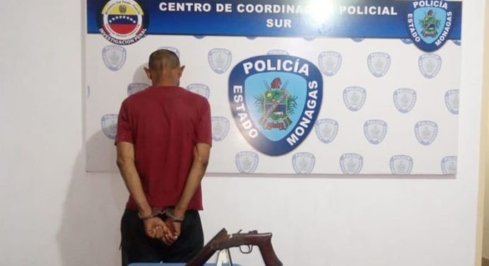 Polimonagas lo capturó en Temblador por amenazar de muerte a la víctima