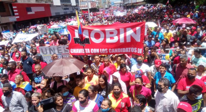 Maturín se desbordó con la marcha a favor del proceso revolucionario