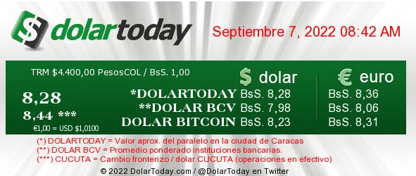 dolartoday en venezuela precio del dolar miercoles 7 de septiembre de 2022 laverdaddemonagas.com dolartoday en venezuela
