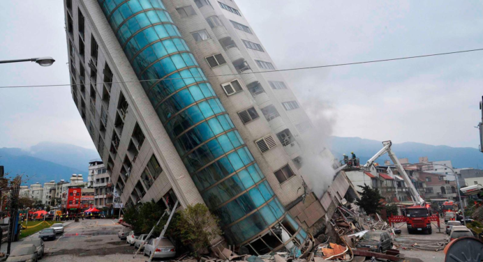 Fuerte terremoto de magnitud 6.8 sacude este de Taiwán