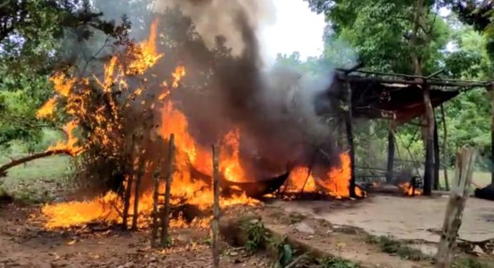 Zodi Monagas localiza y destruye campamento utilizado por los Gedo y Tancol en Barrancas