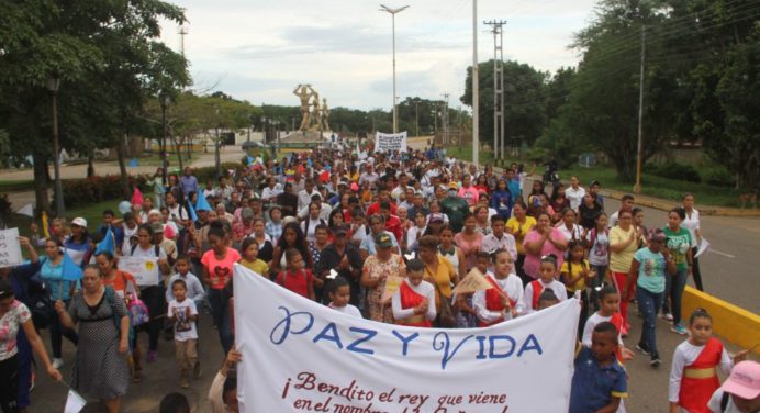 Caicareños marcharon para Jesús con gran gozo