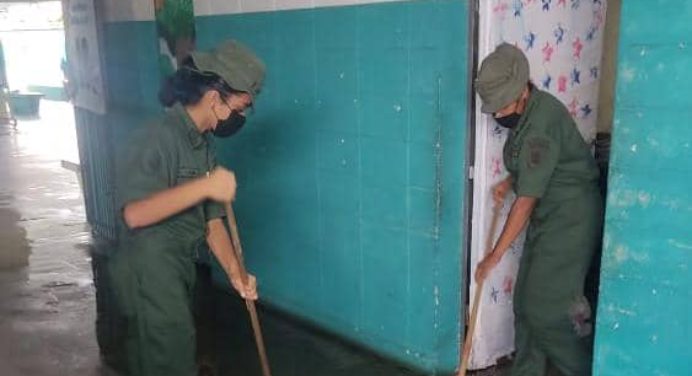 Bricomiles a través de la Zodi Monagas realizan mantenimiento a la «U.E. Inés Bárcenas de Mota»