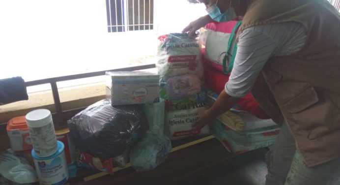 Cáritas recibe los primeros donativos para colaborar con Aragua