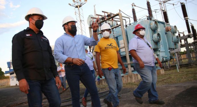 Gobernador Luna supervisa trabajos de mantenimiento en subestación La Paz en Maturín