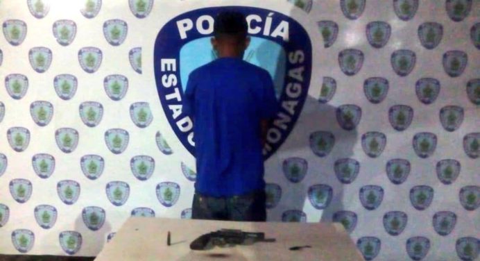 Polimonagas detuvo a un sujeto en Jusepín por porte ilícito de arma de fuego