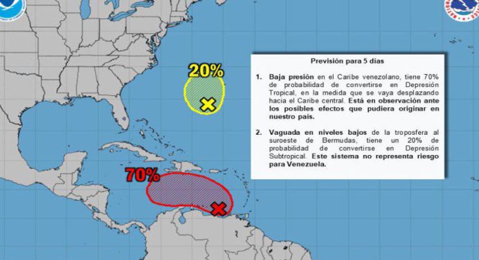 Vaguada se extiende hasta el caribe venezolano