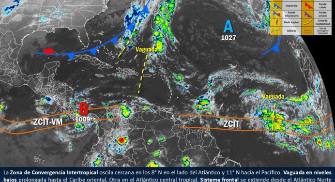 ¡Alerta! Vaguada sobre el Caribe traerá tormenta a varios estados venezolanos