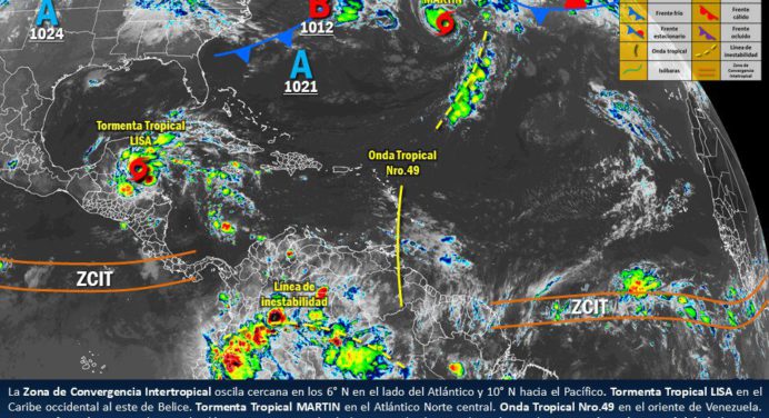 ¡Atención! Onda tropical N°49 se desplaza sobre el oriente del país