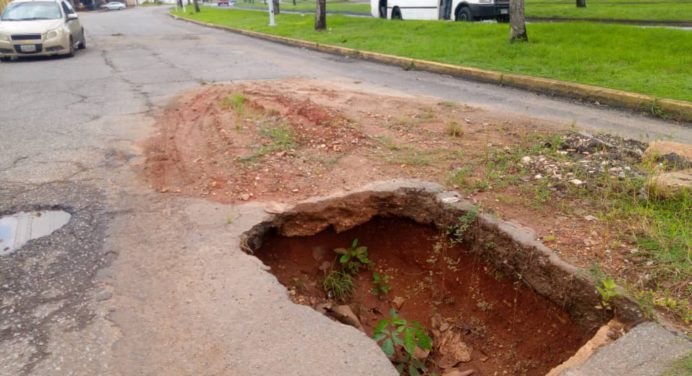 Conductores solicitan reparación de hueco en avenida Raúl Leoni