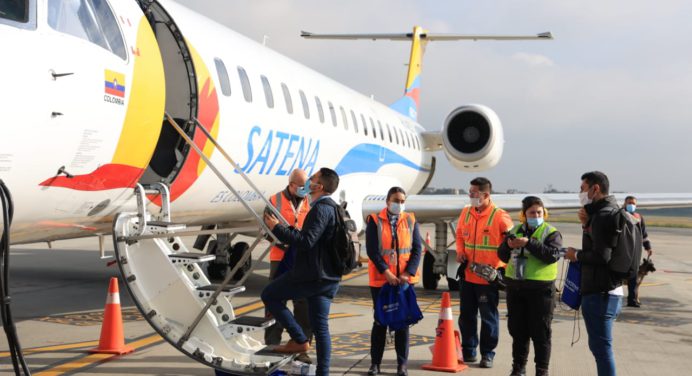 Partió desde Bogotá hacia Caracas primer vuelo comercial de la aerolínea Satena
