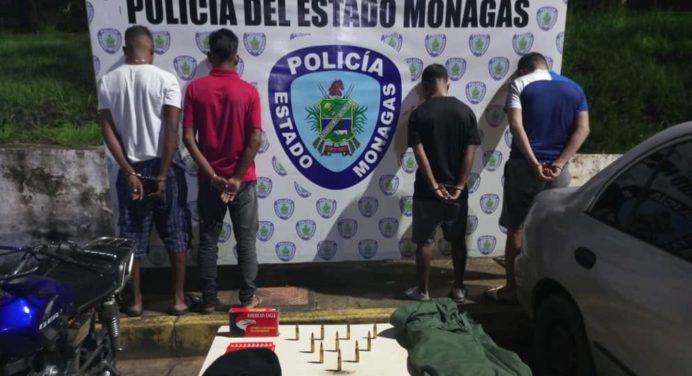 Polimonagas detuvo a cuatro integrantes de la banda «El Toto» en El Mereyal