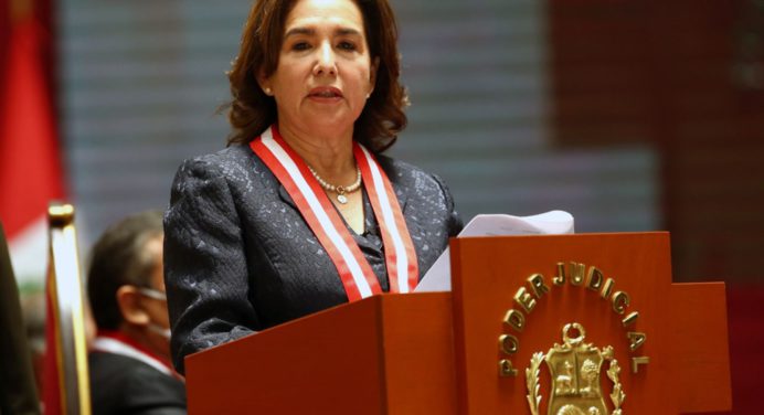 Presidenta de Corte Suprema de Perú convoca a los tres poderes ante la crisis