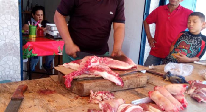 Carne de cochino se ubicó en 65 bolívares en mercados de Maturín