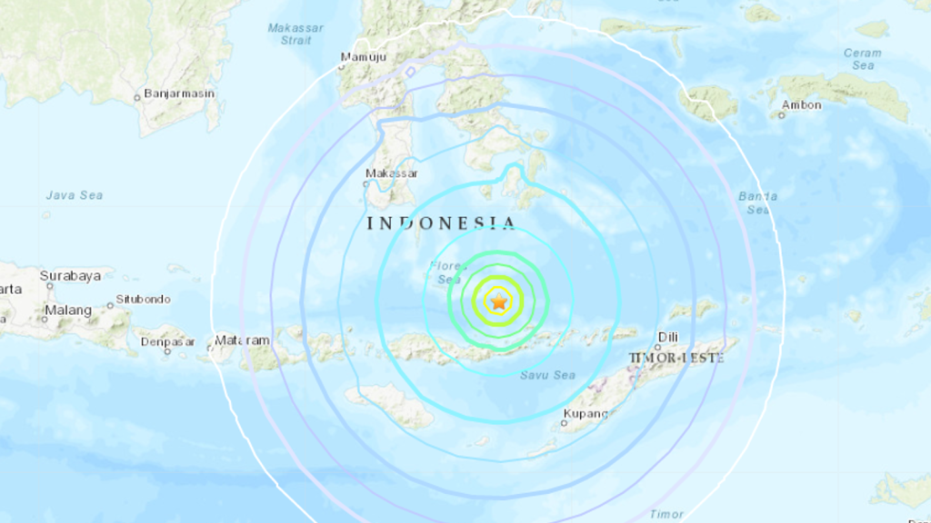 En Indonesia sismo de magnitud 5,9 golpea las aguas