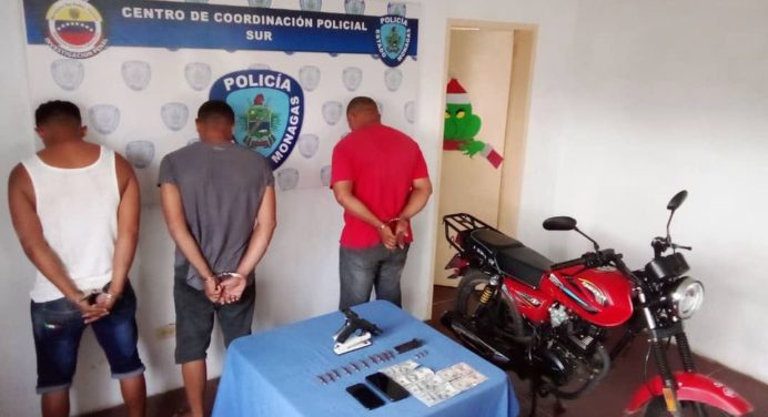 Polimonagas capturó en Barrancas a 3 sujetos de la banda «Los Afros del Orinoco»