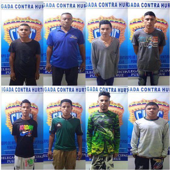 ocho delincuentes detenidos por robo y hurto en posadas turisticas de sucre laverdaddemonagas.com banda1