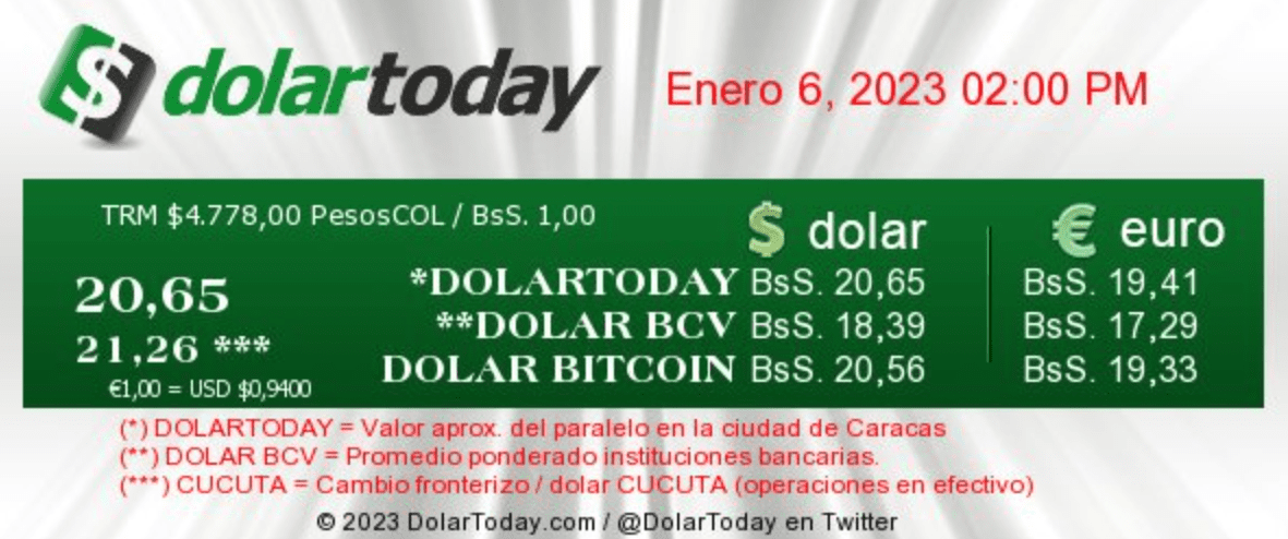 dolartoday en venezuela precio del dolar este viernes 6 de enero de 2023 laverdaddemonagas.com dolartoday en venezuela8