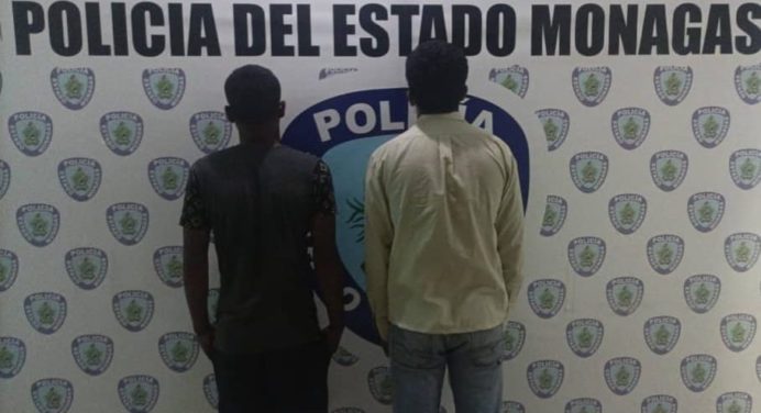 Polimonagas detuvo en San Rafael a dos sujetos por porte ilícito de armas