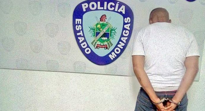 ¡Detenido en Punta de Mata! Agredió a su pareja y le causó lesiones en el rostro