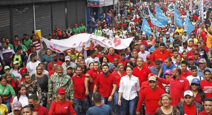 Psuvistas marcharon en defensa de la revolución bolivariana