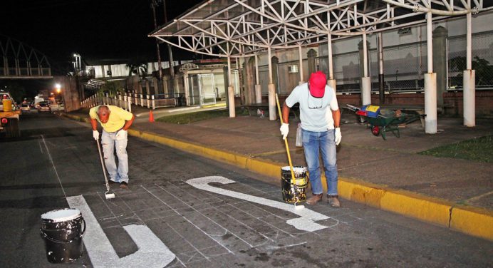 Alcaldía de Maturín inicia demarcación de 26 paradas en Avenida Alirio Ugarte Pelayo