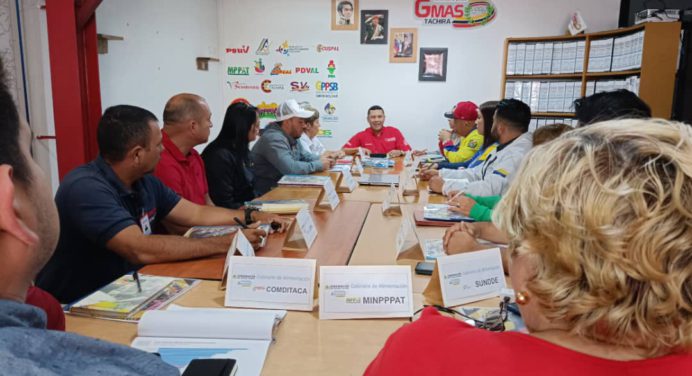 Bernal y Menry Fernández encabezaron la reunión del Estado Mayor de Alimentación en Táchira