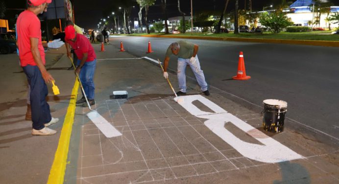 Continúan los trabajos de demarcación en la Avenida Alirio Ugarte Pelayo de Maturín