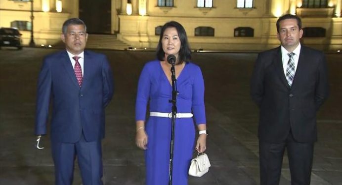 Keiko Fujimori ratificó su solicitud de adelantar las elecciones