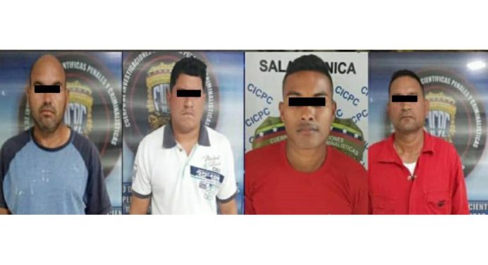 Cicpc capturó en Maturín a cuatro sujetos que se dedicaban al hurto de cableado eléctrico