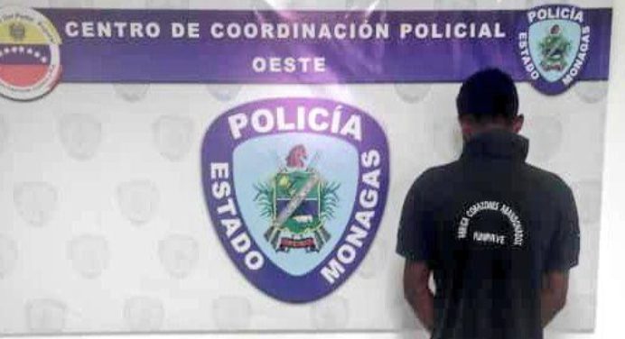 Polimonagas detuvo en Punta de Mata a alias «El Luisito» por agredir a su pareja