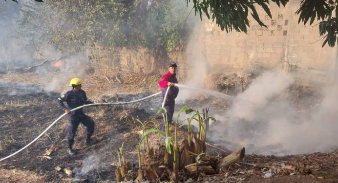 Bomberos de Monagas atienden nuevos incendios de vegetación en Alberto Ravell y Las Marías