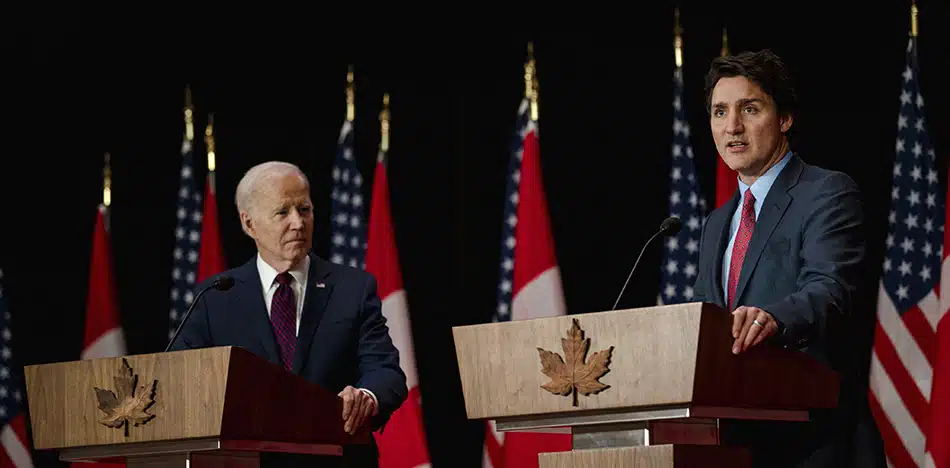 El presidente de Estados Unidos y el Primer Ministro de Canadá firman acuerdo fronterizo