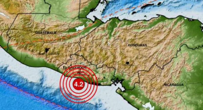  El Salvador registró sismo de magnitud 4,2 