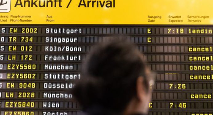 Cientos de vuelos cancelados por huelga en aeropuertos de Alemania