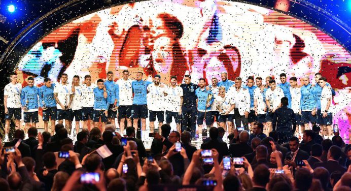 ¡La copa vuelve a casa! Argentina fue homenajeada por la Conmebol