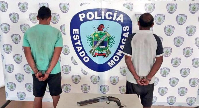 Dos detenidos en Jusepín por violencia de género y porte ilícito de arma