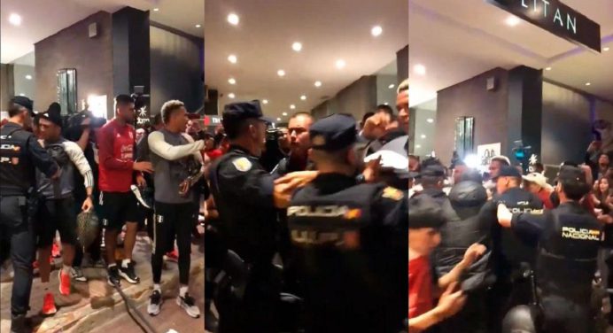 ¡Trifulca! Futbolistas de Perú fueron agredidos por la policía en España