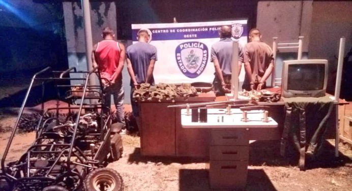 Polimonagas detuvo en Punta de Mata a cuatro sujetos de la banda «El Negro»