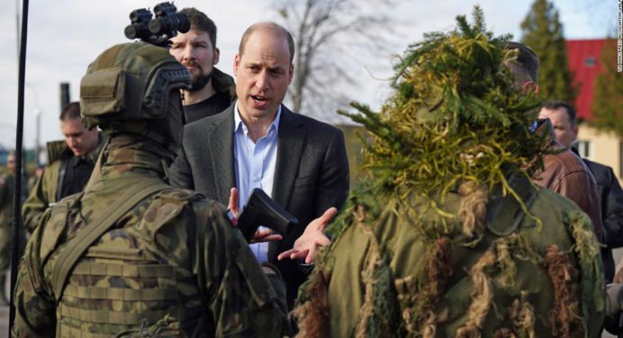 Príncipe William visitó tropas británicas en la frontera entre Polonia y Ucrania