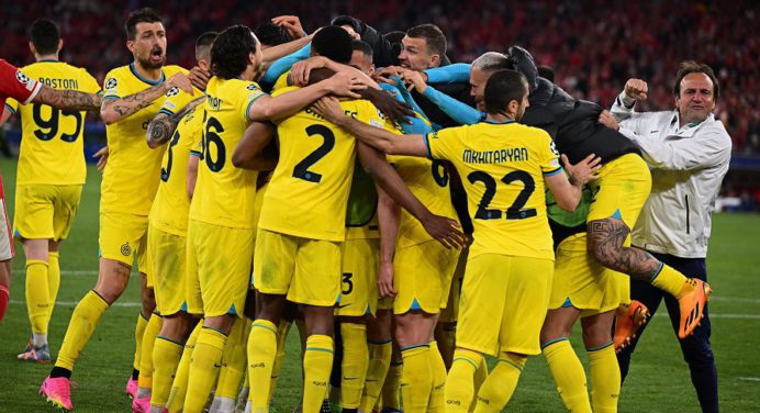 ¡Victoria a domicilio! Inter de Milán venció al Benfica en los cuartos de Champions